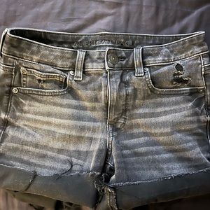 Black American Eagle Jean Shorts